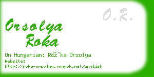 orsolya roka business card